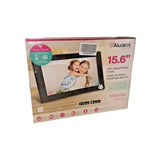 Aluratek AWS15F 15.6 inch WiFi Digital Photo Frame Touchscreen LCD 16GB - Black