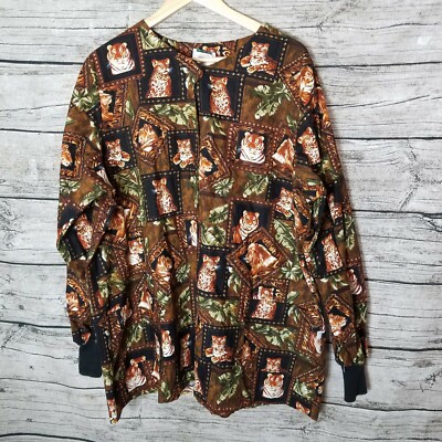 G.A.L.S OF CALIFORNIA VINTAGE LEOPARDS PRINTS SHIRT SIZE 2XL