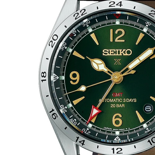 Seiko Prospex Alpinist Mechanical GMT SBEJ005 Men's Watch Automatic Leather - Picture 5 of 6