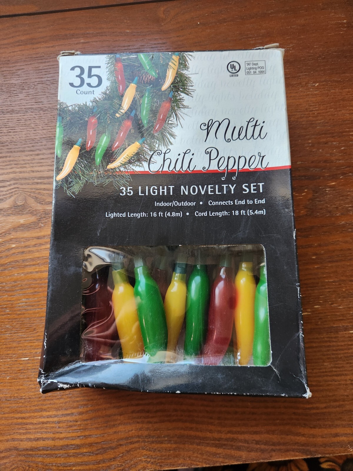 Multi Chili Pepper 35 Ligeros Novedad Set Como Nuevo en Caja Colgante Interior Exterior
