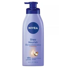 NIVEA Shea Daily Moisture Body Lotion Dry Skin Lotion w/ Shea Butter 16.9 Fl Oz