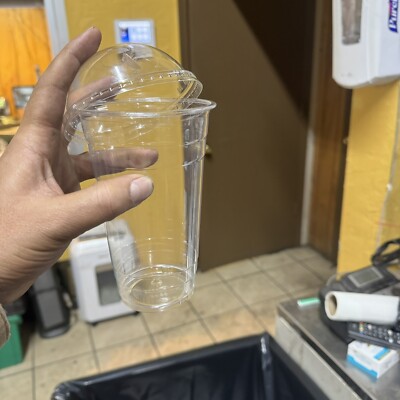ECOPAX  PECC24 Clear 24 oz. PET Cold Cup 20/50 cs And Dome Lid 20/50 Cs