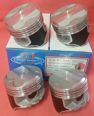 YCP 75mm P29 Teflon Coated Pistons High Comp. Set Honda Civic