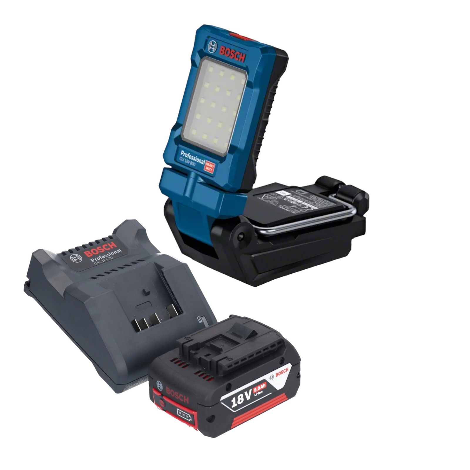 Bosch GLI 18V-800 Professional Leuchte 18 В 800 лм + 1x Akku 5,0 Ач + Предохранитель