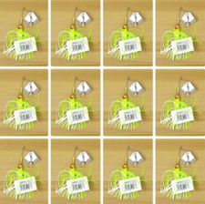 (12) Strike King BIN 1/8 Oz. Chartreuse/White Buzz Baits Buzzbait GMBBZ18-3 New