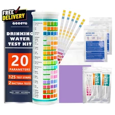 20 in 1 Complete Drinking Water Test Kits 125 Strips-Well Tap Home City Water...