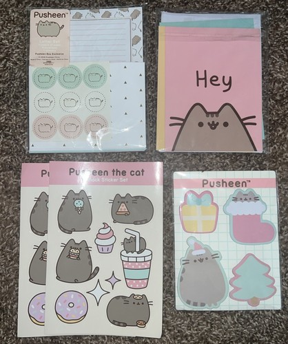 Pusheen Box Exclusive Notepads Stickers Letter Stationary Set Cat Christmas