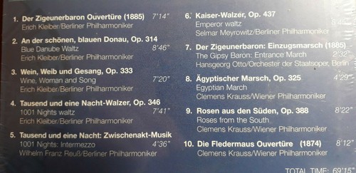 JOHANN STRAUSS, KLEIBER/KRAUSS-CELEBRATION * CD BRANDNEU VERSIEGELT SIGILLATO - Bild 3 von 4