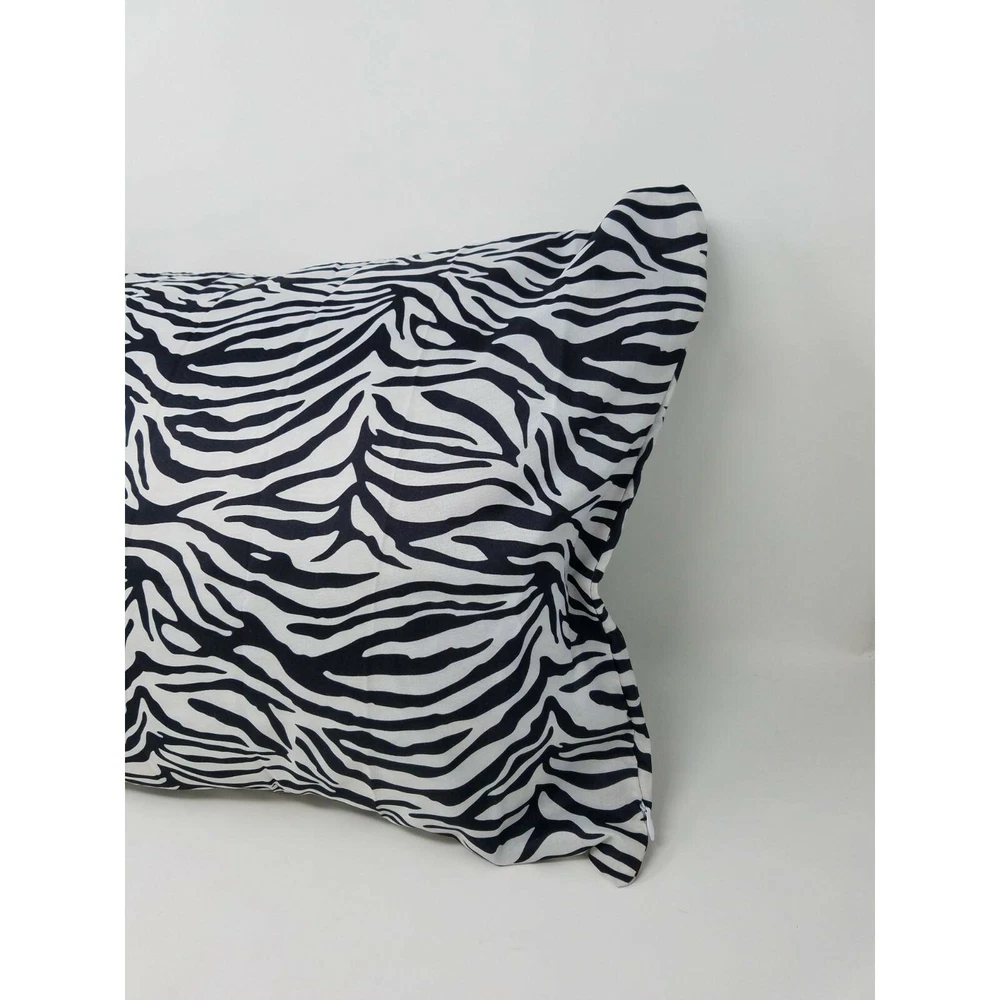 Black and White Zebra Travel Pillow Cover Case 12-Pack