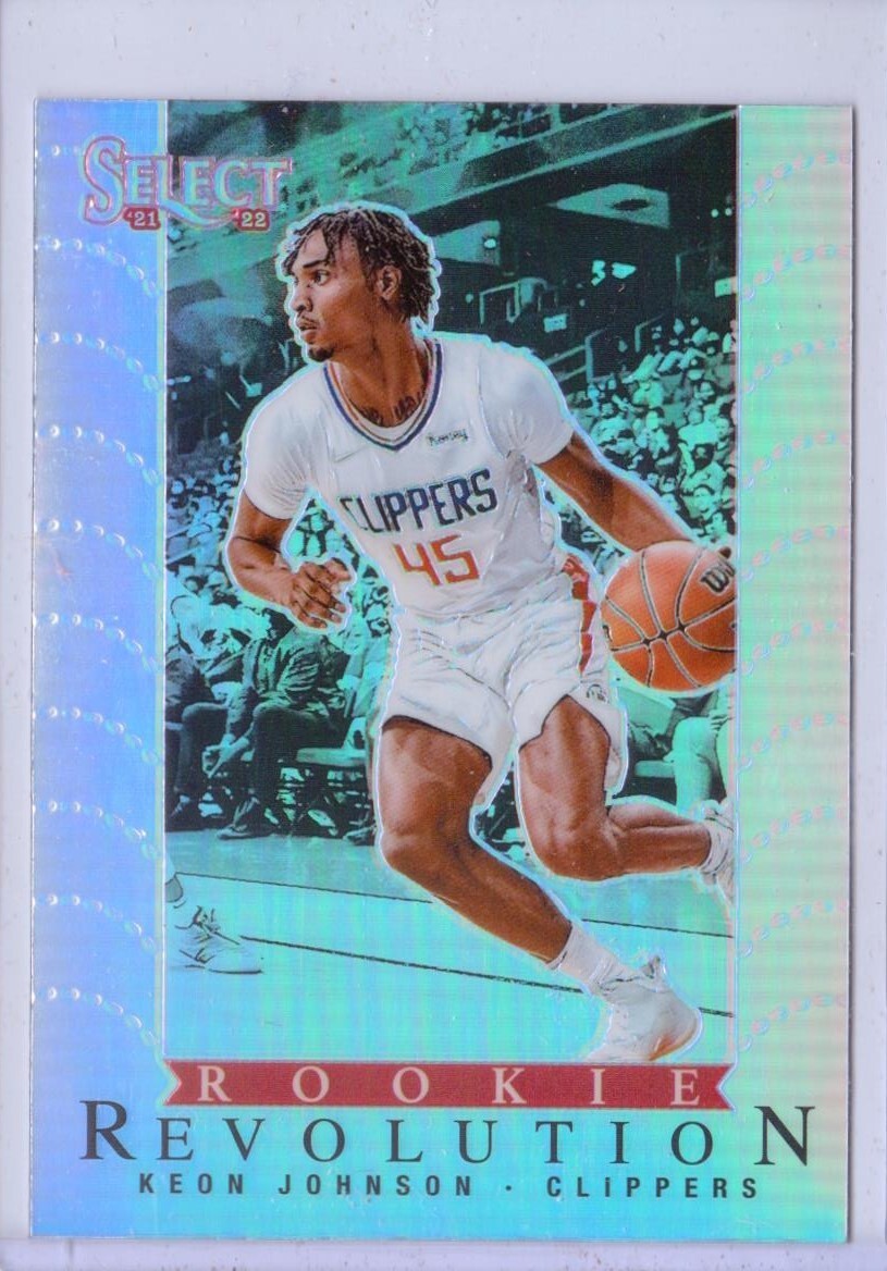 2021-22 Select Rookie Revolution Silver Prizm #16 Keon Johnson RC - LA Clippers