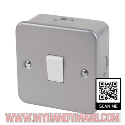 Schwerlast Metall plattiert 10AX 1 Gang 2 Wege Platte Schalter mit Back Box