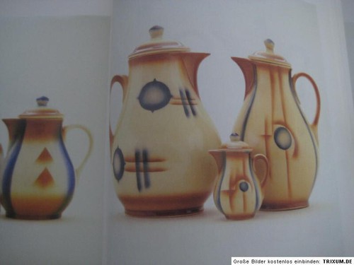 Art Deco Bunzlau Spritzdekor XXL Kanne German Pottery Ceramic Weimarer Republic - Picture 7 of 8