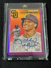Juan Soto 2023 Topps Chrome Platinum Autograph Padres Baseball Card