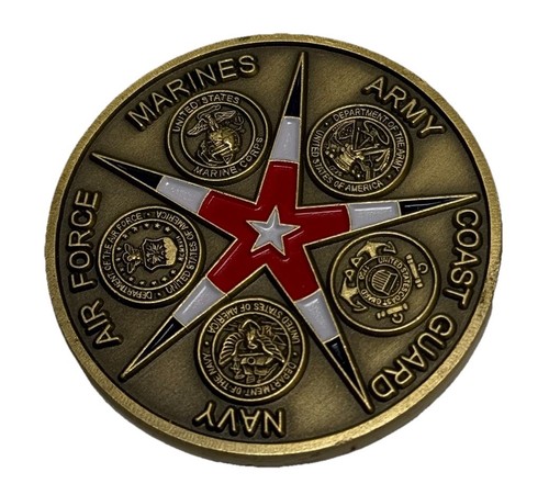 US Military Challenge Coin Operation Iraqi Freedom USAF USN USCG USMC USA 2Sides - Picture 6 of 6