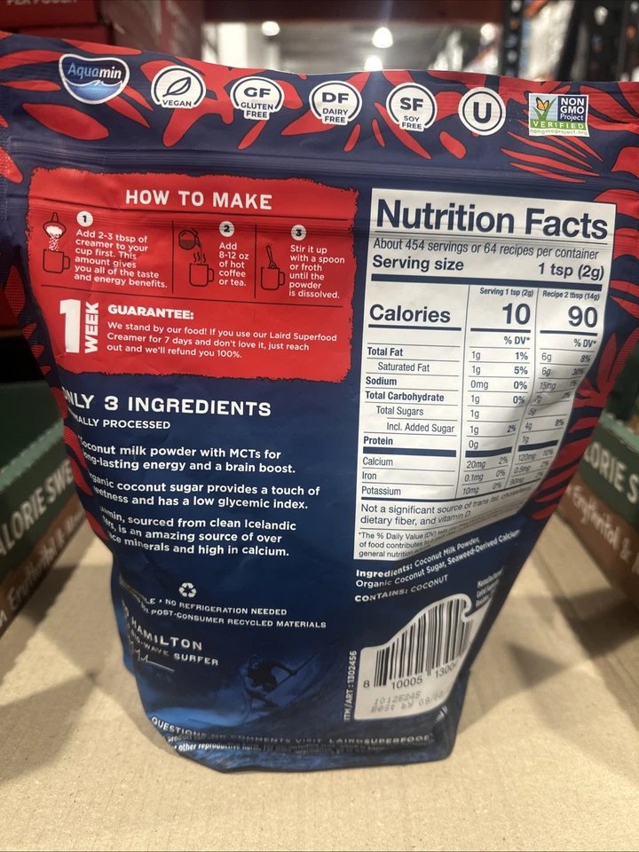 Laird Superfood Superfood Crema Dulce y Cremosa XL Bolsa 2 lb (32 oz) Foto 2 de 2