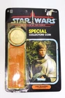 POTF LUKE SKYWALKER PONCHO CARD BACK W/ BUBBLE & COIN VINTAGE KENNER STAR WARS
