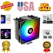 CPU Cooler 4 Heatpipes CPU Air Cooler ARGB Light Sync with Motherboard5V 3-PI...