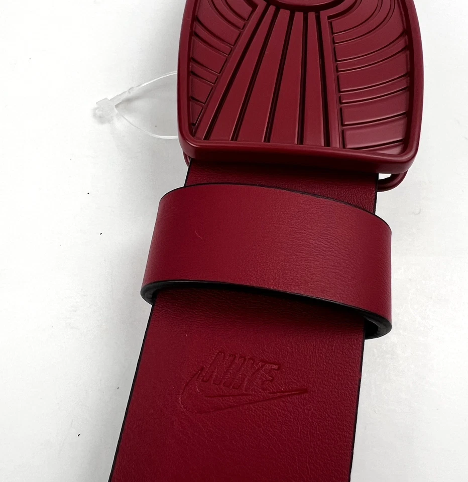 NIKE Air Jordan гольф ремень красный искусственной кожи Jumpman протектор пряжка мужской 34-36 новый с Ярлыками - Изображение 3 из 4