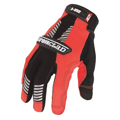I-Viz(R) Hi-Vis Mechanics Gloves, Synthetic Leather Palm, Nylon, Spandex Back,