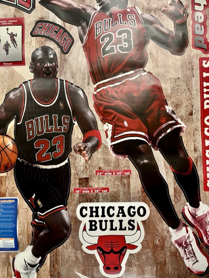 "Póster de Air Jordan de hasta 49"" X 10"" nunca usado varias imágenes NBA Bulls 6 por lote" Foto 3 de 4