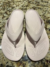 Crocs KADEE II Flip Flops Thong Sandals - Women's Size 8 Barely Pink