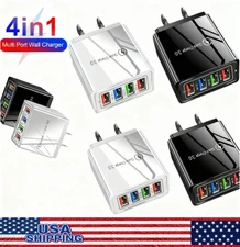 4 Port Fast Quick Charge QC 3.0 USB Hub Wall Home Charger Power Adapter Plug Lot