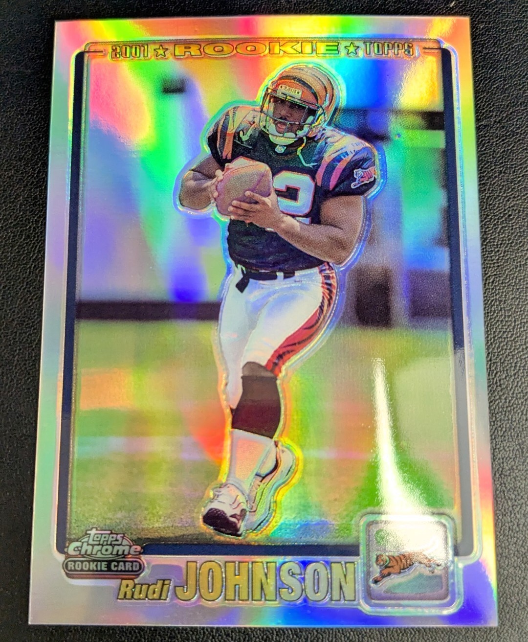 2001 Topps Chrome - Rookie Refractor Rudi Johnson #255 /999 (RC)