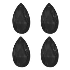 K9 Crystal Pendants Teardrop Beads, 4 Pack 38mm Chandelier Prisms DIY Black