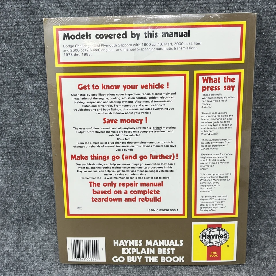 Diagramas manuales de reparación de servicio Dodge Challenger y Plymouth Sapporo 1978-1983 Foto 2 de 3