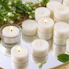 Blossom Jasmine Highly Scented Tea Lights Candles 36 Pack, 4 Hours Natural Palm