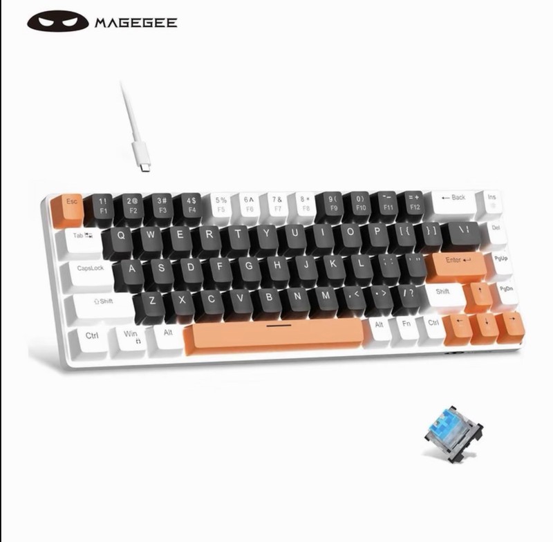MageGee MK-BOX Mechanical Keyboard 60% Size Light-Up Wired USB
