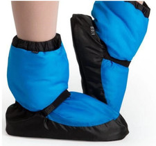 Bloch Warm Up Dance Booties Nylon SMALL Blue Black Irina Max NON-SMOKE Home