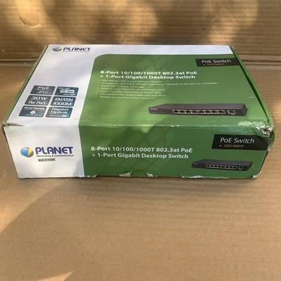 Planet GSD-908HP 8-Port 10/100/1000 Gigabit Poe Switch - Never Used!
