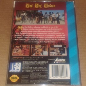 American Laser Games Mad Dog McCree Sega CD Shooter Manual Included 1993