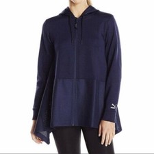 Puma Evo Drapey Full Zip Hoodie Navy Size Large EUC