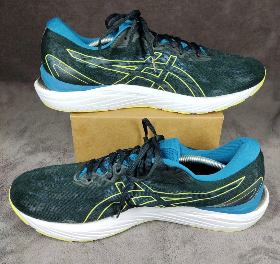 Asics Gel-Culmulus 23‎ Running Shoes Black/Glow Yellow/Blue Mens Size 13 Asics Gel-Culmulus 23 Running Shoes Black/Glow Yellow/Blue  main image 2