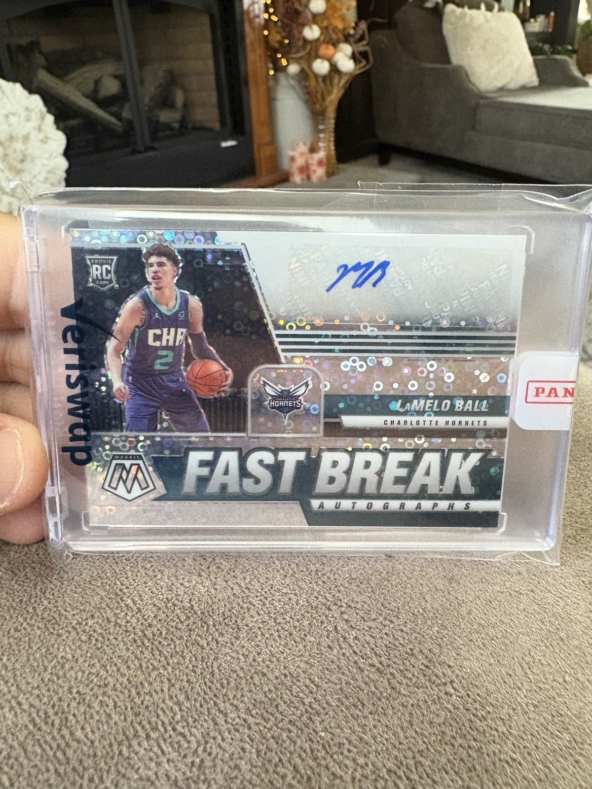 2020-21 Panini Mosaic - Autographs Fast Break LaMelo Ball #FB-LMB (AU, RC)