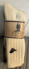 New 3 Pair Timber Creek Wrangler USA Made Cotton Rib Socks 10-13 Shoe Size 6-12