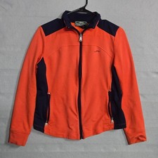 Lauren Active Ralph Lauren Orange Navy Colorblock Full Zip Track Jacket Womens M
