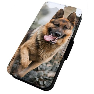 Bedruckte Klapp Handyhülle iPhone, Samsung & Huawei Hunde Deutscher Schäferhund