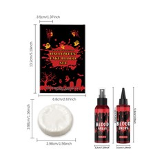 1Set Unisex Zombie Cosplay Fake Blood Kit Special Effects Makeup Kit Halloween