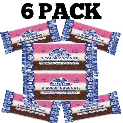 Neapolitan Coconut Slices ~ 3 Color Coconut Bars Candy ~ Candy Farm ~ Nostalgic