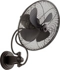 Quorum 94144-69 Piazza 14" Outdoor Wall Fan with Wall Control, Noir