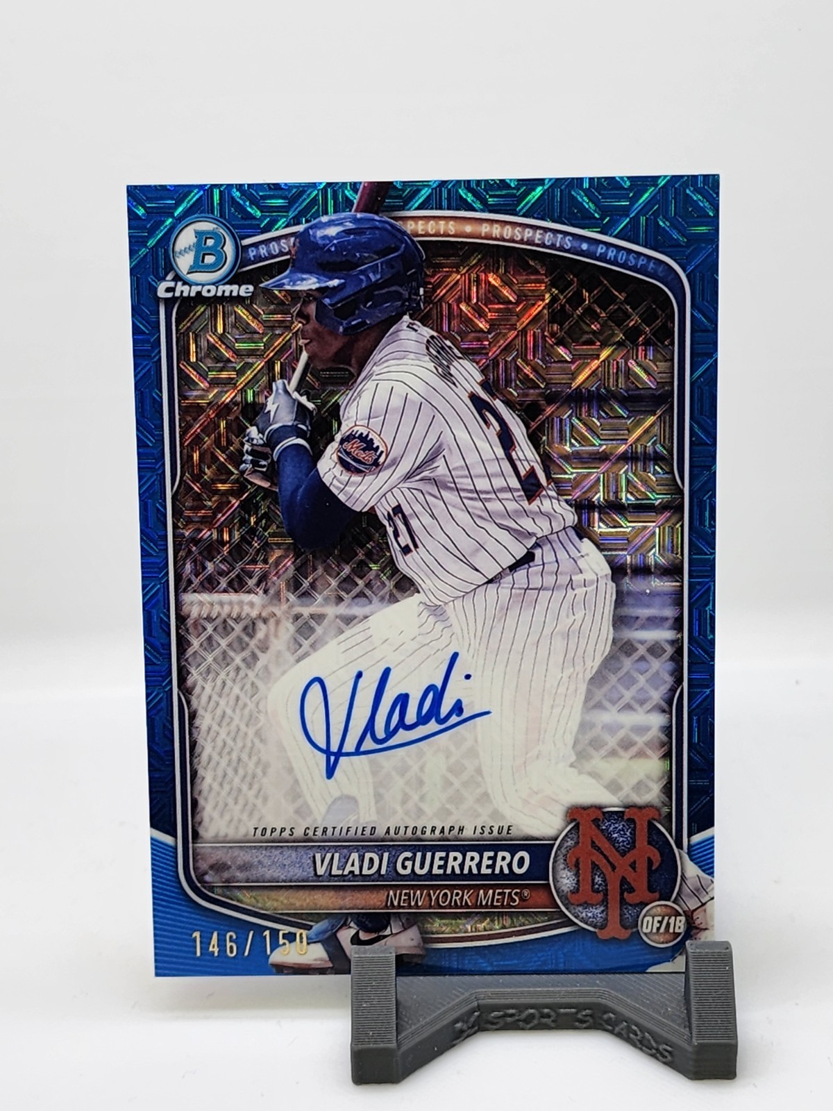 2025 Bowman Vladi Guerrero Chrome Prospect Auto Mega Box Blue Refractor # /150