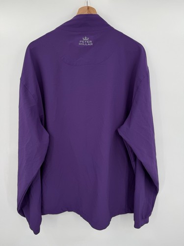 Peter Millar Men’s 2XL Full Zip Purple Spandex Stretch Element 4 Wind Jacket - Picture 2 of 8