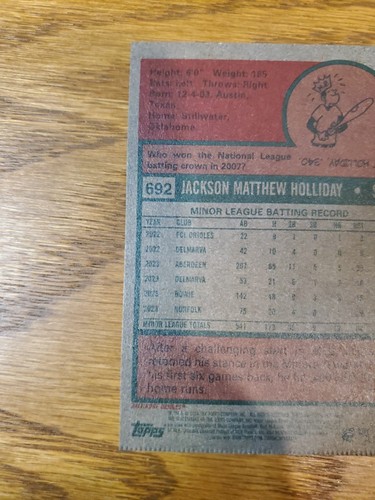 2024 Topps Heritage High Number - Jackson Holliday #692 (RC) - 第 7/8 張圖片
