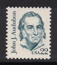 Scott 1863b, Large Block Tag.- MNH- 22c John J. Audubon- Great Americans Series