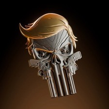 2026 - Donald TRUMP PUNISHER Maga 1 Oz .999 Fine Silver Medal Coin - IN STOCK!!