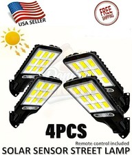 4PCS Outdoor Solar Wall Light LED Motion Sensor Bright Flood Street Lamp