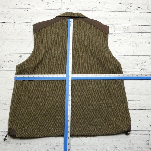 Orvis Vest Mens Large Herringbone Wool Blend Shooting Hunting Outdoors Lined - Picture 6 of 10